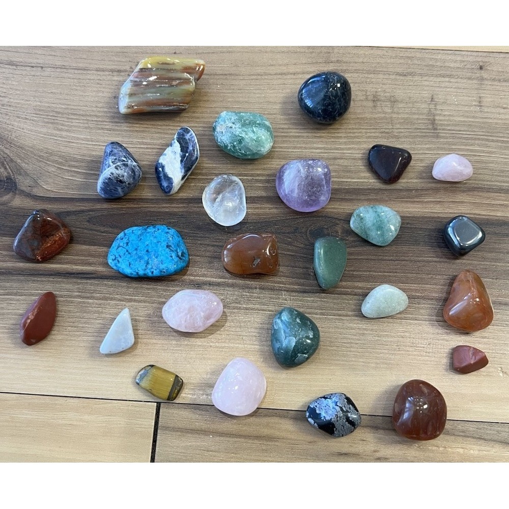 Tumbled Crystal‎ Stone Lot Rose Quartz Carnelian Sodalite Tiger's Eye Polished